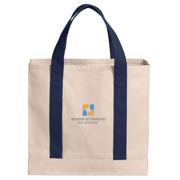 Port Authority® Cotton Canvas Two-Tone Tote Thumbnail